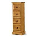 FurnitureToday Santa Fe 4 Drawer Narrow Chest
