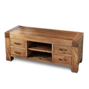 FurnitureToday Santana Reclaimed oak 4 Drawer TV Unit
