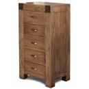 FurnitureToday Santana Reclaimed Oak 5 Drawer Wellington Chest