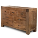 FurnitureToday Santana Reclaimed Oak 7 Drawer Chest of Drawers