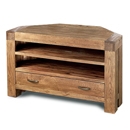 FurnitureToday Santana Reclaimed Oak Corner TV Unit