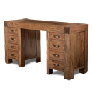 FurnitureToday Santana Reclaimed Oak Desk Dressing Table with 8