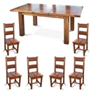 FurnitureToday Santana Reclaimed Oak Extending Dining Set