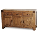 FurnitureToday Santana Reclaimed Oak Large Dresser Base