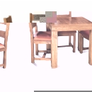 FurnitureToday Santana Reclaimed Oak Square Dining Set