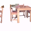 FurnitureToday Santana Reclaimed Oak Square Dining Set