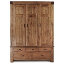 FurnitureToday Santana reclaimed oak triple wardrobe
