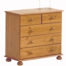 FurnitureToday Scandinavian pine 2 over 3 Chest