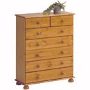 FurnitureToday Scandinavian pine 2 over 5 Chest