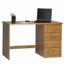 FurnitureToday Scandinavian pine 5 drawer computer desk