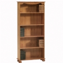 FurnitureToday Scandinavian pine adjustable 4 shelf Bookcase