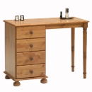 FurnitureToday Scandinavian pine single pedestal dressing table