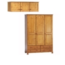 FurnitureToday Scandinavian Triple Wardrobe with FREE TopBox -