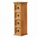 FurnitureToday Seconique Corona 4 Drawer Tall CD Chest