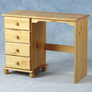 FurnitureToday Seconique Sol Pine single pedestal dressing table