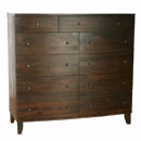 FurnitureToday Seville dark 11 drawer large chest of drawers