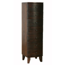 FurnitureToday Seville dark 7 drawer tall chest of drawers