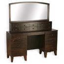 FurnitureToday Seville dark dressing table with drawers and