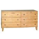 FurnitureToday Seville oak 6 drawer dresser
