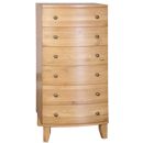 Seville oak 6 drawer tall chest of drawers