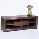 FurnitureToday Sirius mahogany 1 drawer low TV Unit