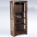 FurnitureToday Sirius mahogany double glass display cabinet