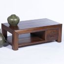 FurnitureToday Sirius mahogany four drawer and shelf coffee table