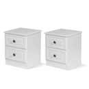 FurnitureToday Snowdon White 2 Drawer Locker Pair