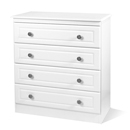FurnitureToday Snowdon White 4 drawer chest of drawers