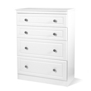 Snowdon White 4 drawer deep chest of drawers