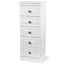 FurnitureToday Snowdon White 5 drawer locker