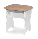 FurnitureToday Snowdon White dressing table stool