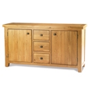 FurnitureToday Soho Solid Oak 3 Drawer 2 Door Sideboard
