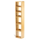 FurnitureToday Soho Solid Oak 6 Shelf CD DVD Unit
