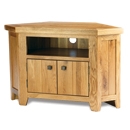 FurnitureToday Soho Solid Oak Corner TV Unit