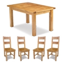 FurnitureToday Soho Solid Oak Small Dining Table Set