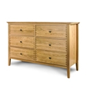 FurnitureToday Stanford Oak 6 Drawer Dresser