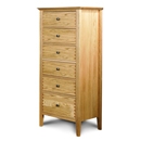 Stanford Oak 6 Drawer Narrow Chest