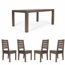 FurnitureToday Sterling Park Dark Wood Dining Set