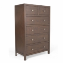 FurnitureToday Sterling Park Dark Wood Six Drawer chest