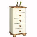 FurnitureToday Sussex painted 5 drawer narrow chest