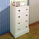 FurnitureToday Sweetheart 4 Drawer Wellington Chest 