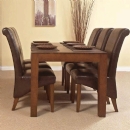 FurnitureToday Tampica dark wood dining set