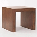 FurnitureToday Tampica dark wood lamp table