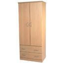 FurnitureToday Tara beech 2 drawer wardrobe