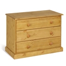 FurnitureToday Tarka Solid Pine 3 Drawer Chest