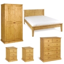 FurnitureToday Tarka Solid Pine Bedroom set
