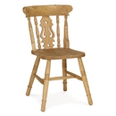 Tarka Solid Pine Fiddle Back Chair