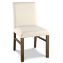 FurnitureToday Tokyo Low Back Walnut Ivory leather Chair