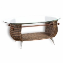 Tokyo rattan curved oval coffee table